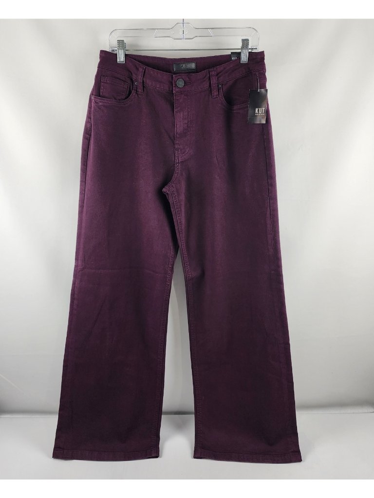 Kut From The Kloth Jeans Womens 10 Purple High Rise Jean Wide Leg (30x32) Nwt